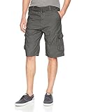 Southpole Men's All-Season Belted Ripstop Basic Cargo Short, Dark Grey/New, 34