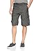 Southpole Men's All-Season Belted Ripstop Basic Cargo Short, Dark Grey/New, 34