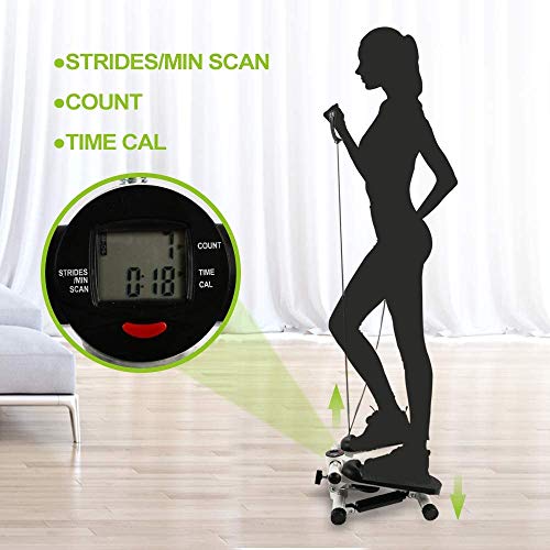 Best-Goods-Mini-Stepper-2-in-1-Fitness-Aerobic-fuer-Zuhause-Kleiner-Stepper-mit-verstellbaren-Trittflaechen-Profigeraet-mit-Displayanzeige-fuer-Trainingsfortschritt