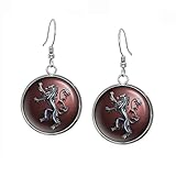 Game of Thrones Lannister Earrings, House of the Lion Necklace, Daenerys Pendant, Geek Jewelry, Geeky Girl Gift, Nerd Present, Nerdy Birthday Gifts
