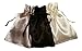 Tarot Bags: Neutral Colors Satin Bundle of 3: Black Pewter and Ivory (5
