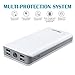 Power Bank 30000mAh, BONAI (Huge Capacity)(Flashlight)(Outdoor) 5.6A Output External Battery Pack, Polymer Fast Portable Charger Compatible iPhone Xs Max iPad Tablet Samsung Android with Cable-White