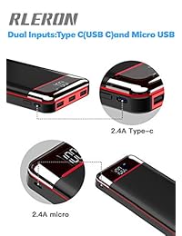 Power Bank 25000mAh Cargador Portátil Batería Pack con Tres Salidas & Doble Entradas Gran Capacidad Batería de Seguridad Compatible Smartphone,Tablet y Más