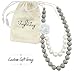 Baby Teething Necklace for Mom, Silicone Teething Beads, 100% BPA Free (Custom Soft Gray/Pearl)