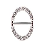 Maikun Oval Scarf Ring Elegant Simple Design Metal Scarf Jewelry Gold Gift for Valentine's Day