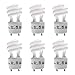 JACKYLED CFL Light Bulbs Energy Efficient UL T3 13W 2700K 900lm Spiral GU24 Base Compact Flourescent Bulbs 6-Pack