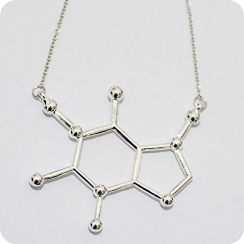 Caffeine Molecule Structure Necklace Science of Caffeine Necklace Structure of Caffeine