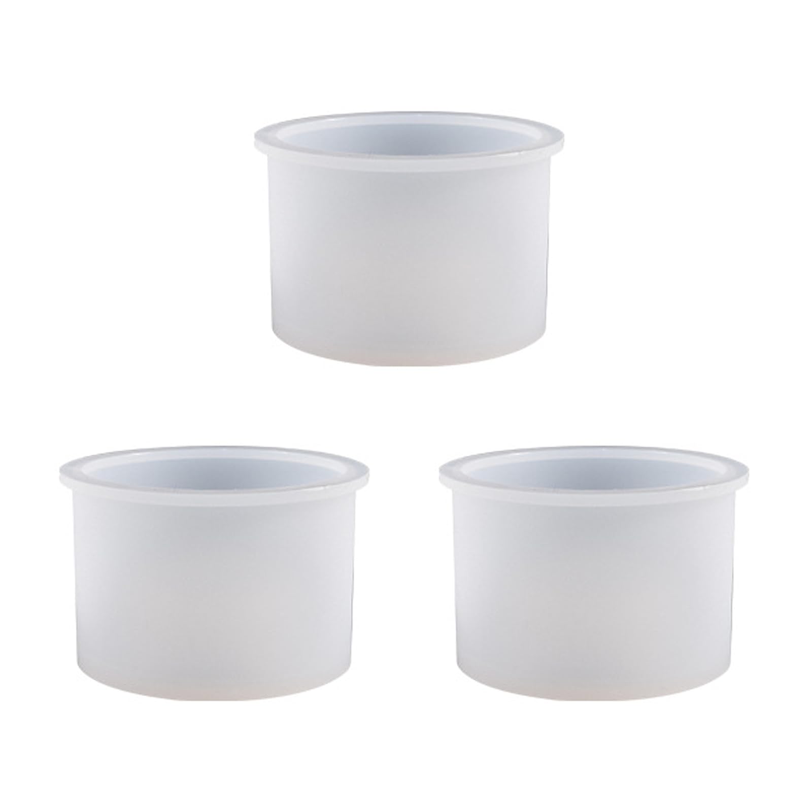 3Pcs Reusable Cylinder Resin Molds Lightweight Candle Holder Stand Molds Flexible Tealight Holder Epoxy Resin Molds DIY Silicone Cylinder Candle Moulds