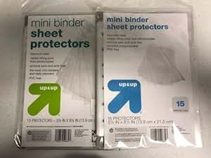 mini binder with sheet protectors