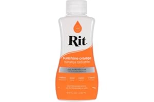 CRAFT COUNTY Rit Dye Liquid – Wide Selection of Colors – 8 Oz. (Sunshine Orange)