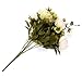Fake Artificial Flowers Vintage Silk Peony Flowers Bouquet for Home Wedding Centerpieces Décor and DIY (Green)