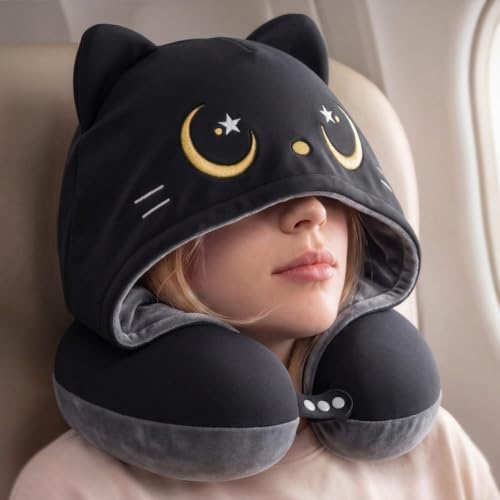 Mewaii Hooded Travel Neck Pillow