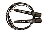 Jump Rope - Sway Down - Crossfit - Training - Boxing - MMA - Speed - Exercise - Fully Adjustable - For Cardio and Endurance Training - Mens, Women, & Children - (Black with Black Handle)