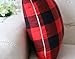 4TH Emotion 12 x 20 Inch Christmas Red and Black Buffalo Check Plaids Throw Pillow Case Cushion Cover Holiday Decor Cotton Polyester for Sofa