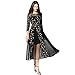 Dezzal Women's Floral Embroidered Sheer Evening Cocktail Dress