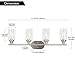 4 Light VINLUZ Wall Sconce Contemporary Stylish Bathroom Vanity Lighting Fixtures Brushed Nickel with Clear Glass