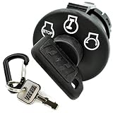 HD Switch Starter Ignition Switch Replaces Craftsman MTD Yard Machine Bolens Huskee Troy-Bilt Colt XP 925-04659, 725-04659 - 3 Position - w/1 Umbrella & 1 Steel Key & Free Carabiner