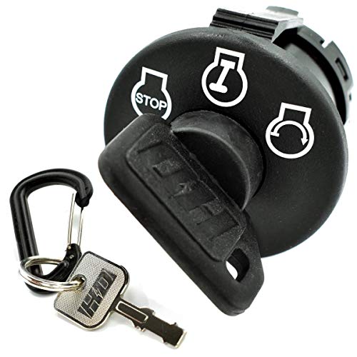 HD Switch Starter Ignition Switch Replaces Craftsman MTD Yard Machine Bolens Huskee Troy-Bilt Colt XP 925-04659, 725-04659 - 3 Position - w/1 Umbrella & 1 Steel Key & Free Carabiner