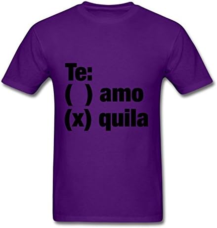 Medium Lovely Men T Shirt Te Amo Or Tequila By Darylaguil Purple