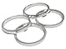 STANCEMAGIC Hubcentric Rings (Pack of 4) - 54.1mm ID to 73.1mm OD - Silver Aluminum Hubrings - Only Fits 54.1mm Vehicle Hubs and 73.1mm Wheel Centerbore - Compatible with Scion Mazda Toyota