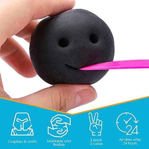 Houseables Moldable Cosplay Foam Clay, Air Dry, Sculpting, Molding, 300 Grams Per Container (600