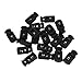 URBEST 25Pcs Plastic Clothing Tent Rope Double Hole Drawstring Cord Lock Stopper Button Black