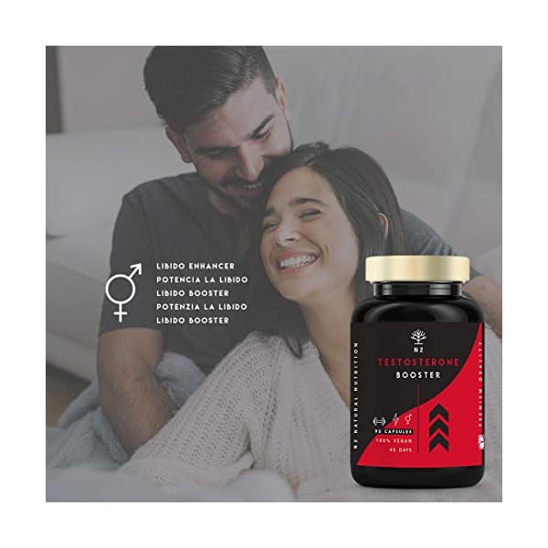 Testosterone-Booster-for-Men-Strength-Energy-Performance-Reduces-Fatigue-Contributes-to-Normal-Test-Levels-Fenugreek-Ginseng-Maca-Zinc-B6-90-Vegetable-Capsules-UK-VEGAN-CertifiedN2-Natural-Nutrition Testosterone Booster for Men. Contributes to Normal Test Levels. Fenugreek, Maca, B6, Ginseng, Zinc, L-Taurine, Black…