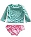 eKooBee Baby Little Girls Rashguard Set Two Piece Lemon Swimwear Swimsuit UPF 50+