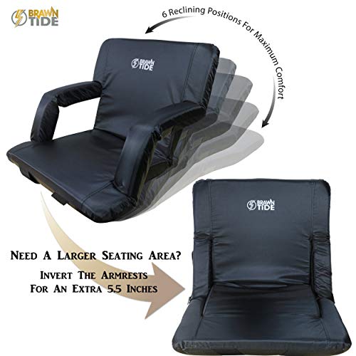 Brawntide Stadium Seat with Back Support Extra Wide, Comfy Cushion