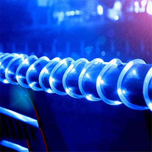 Solar Rope Lights Outdoor, SOCO 33ft 100LED Outdoor Christmas Lighting Waterproof Solar Powered Copper Wire Rope String Lights Decoration for Outdoor Indoor Garden Garden Patio Parties Halloween(Blue)