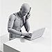 COLOR-LILIJ Action Figure Model, Drawing Figures for Artists Action Figure, Model Human Mannequin Man Woman Kits,for Sketching, Painting, Drawing, Artist, Cartoon Figures Action. (Luxury Grey Male)