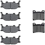 KMG Front + Rear Brake Pads Compatible with 1999-2008 Yamaha XVS 1100 V-Star Custom - Non-Metallic Organic NAO Brake Pads Set