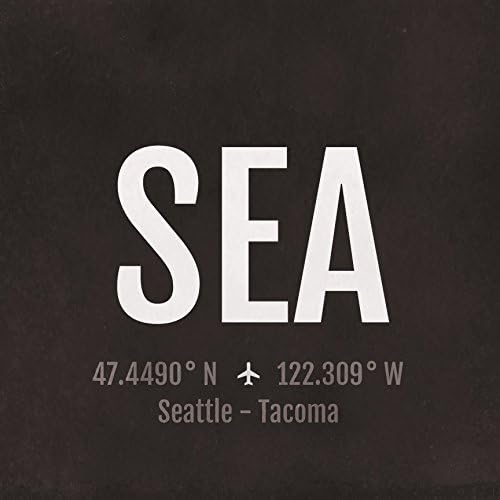 Seattle Airport Code Print - SEA Aviation Art - Washington Airplane Nursery Poster, Wall Art, Decor, Travel Gifts, Aviation Gifts