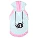 Blueberry Pet Cotton Dog Camera Hoodie in Mint & Hot Pink for Puppy, Back Length 8