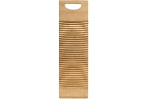 FENTERXY Available Wood Washboard Washing Board with Rec Handle Hand Percussion Hand Wash Board for Home Laundry Clothes Prac