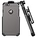 ImpactStrong Heavy Duty Case and Belt Clip Combo for iPhone 6 / 6s, Dual Layer Drop Protection Cover and Holster, Gun Metal