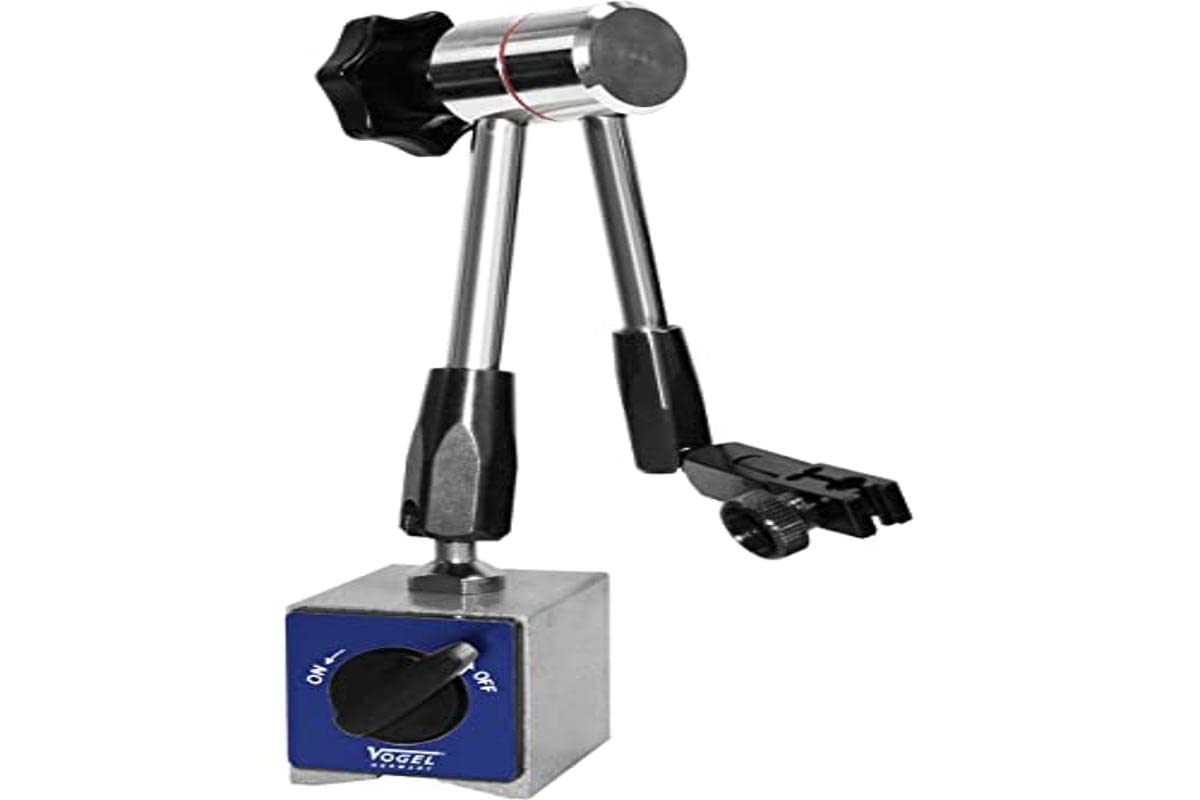 VOGEL 255001 - Soporte Universal Porta-comparador articulado con bloqueo Central - Altura Total 400 mm- Base 65 x 50 x 55 mm