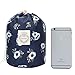 HOYOFO Travel Drawstring Bags Cosmetics Makeup Bags Barrel Toiletry Bag Quick Packing Storage Organizer, Flowers
