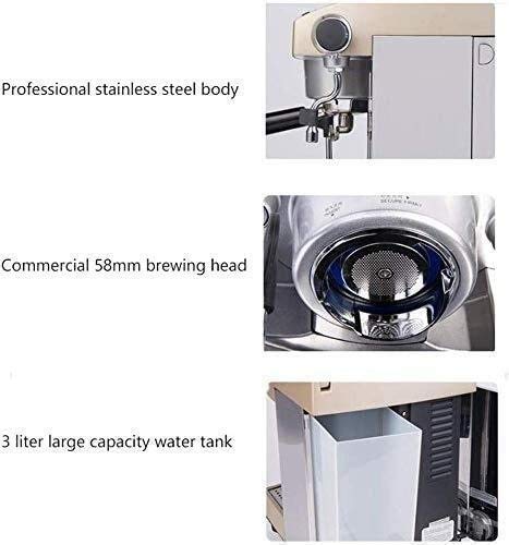 DSY Kaffeemaschine Commercial Home 15Bar Dual Pumpensystem 3L Große Kapazität Wassertank Peng Minimalistisch – Bild 5