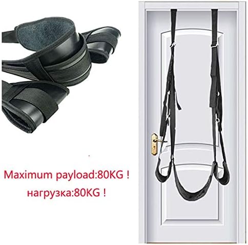 Toys Couples Se-x~Toys for Couples Leather Swing Hanging Door Trapeze Restraint Belt Erotic Positioning Bandage Adult Womanizer Game Shop Tshirt,Black TFBRT