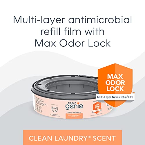 Diaper Genie Complete Diaper Pail (White) with Odor Control Includes