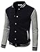 IDARBI Men's Raglan Varsity Baseball Jacket with Pockets