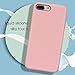 MILPROX Silicone Case, Pretty Series Liquid Silicone Gel Rubber, Shockproof Case with Microfiber Cloth Lining Cushion Compatible with iPhone 7 Plus/8 Plus - Pink