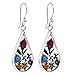 Amazon Essentials Sterling Silver Pressed Flower Teardrop Earrings, (previously Amazon Collection)