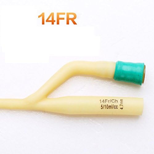 WAOBE Urinary Catheters Men and Women - Medical Disposable Soft Silicone Sterile Latex Double Chamber Type Elderly Incontinence 10 Sticks