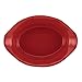 Rachael Ray Cucina Stoneware 12-Ounce Oval Au Gratin, Cranberry Red