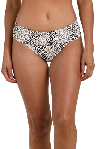 La Blanca Women's Shirred Band Hipster Swimsuit Bottom, Taupe, 16