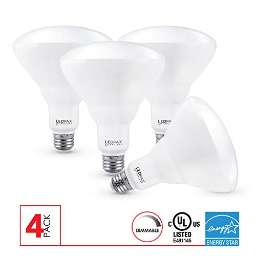 BR40 LED Light Bulb Dimmable, 17W (85W equivalent), 2700K , 1100 Lumens, CRI 90+, (4 Pack), UL Listed, Energy Star Certified