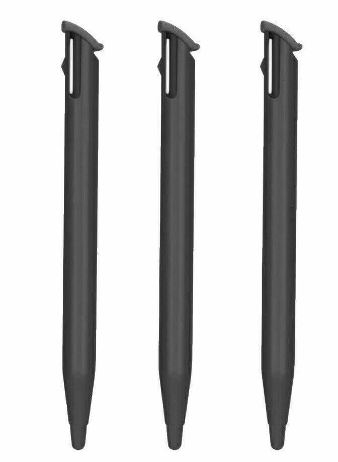 Tolxh Pack of 3 Black Stylus Plastic Replacement Touch Pen Quality Durable New Replacement Parts for Nintendo 2DS XL/LL