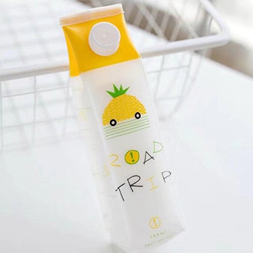Creative silica gel pencil case funny vivid fruit milk …